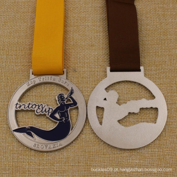 Personalizado Medalha de alta qualidade Aço para fora medalha de metal